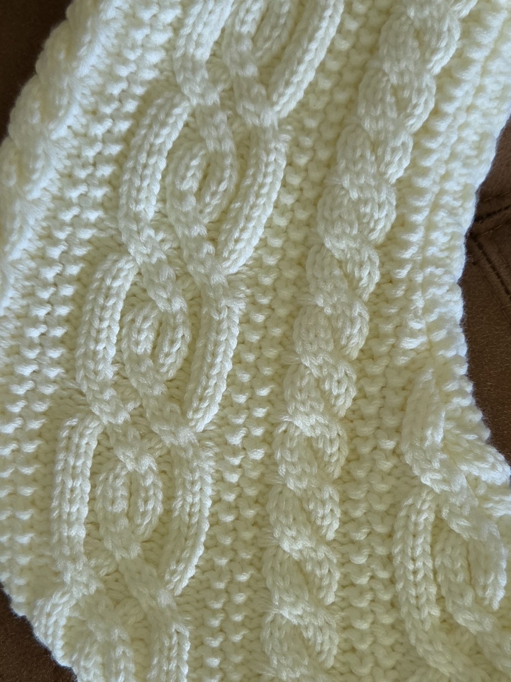 Wondershop Cream Cable Knit Christmas Stocking - Picture 4 of 5